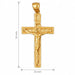 Jesus Christ on Cross Charm Pendant 14k Gold Yellow Gold 14k