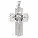 Two Tone Jesus Christ on Cross Charm Pendant 14k Gold White Gold 14k