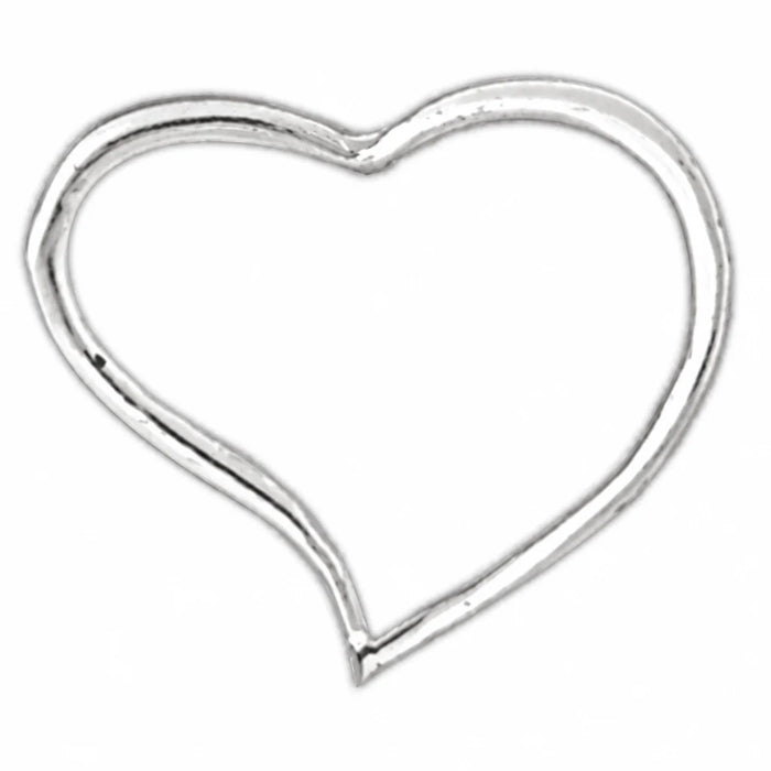 Floating Heart Charm Pendant 14k Gold White Gold 14k