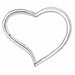 Floating Heart Charm Pendant 14k Gold White Gold 14k