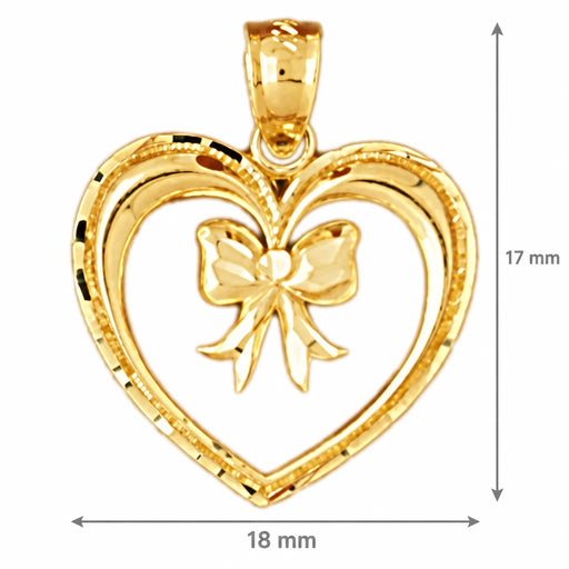 Heart Charm Pendant 14k Gold Yellow Gold 14k