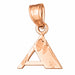 Initial A Charm Pendant 14k Gold Rose Gold 14k