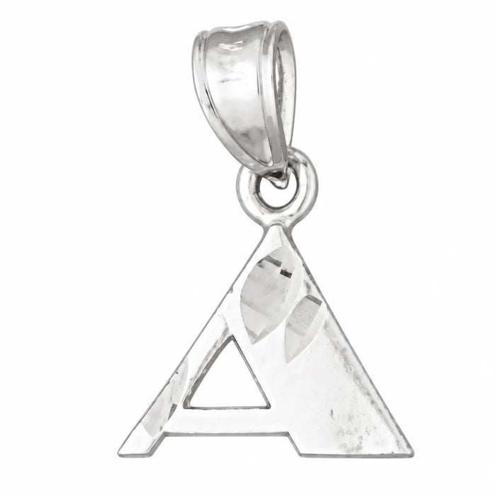 Initial A Charm Pendant 14k Gold White Gold 14k