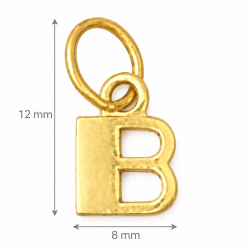 Initial B Charm Pendant 14k Gold Yellow Gold 14k