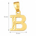 Initial B Charm Pendant 14k Gold Yellow Gold 14k