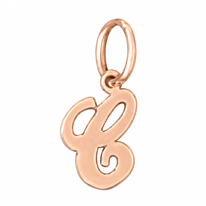 Initial C Charm Pendant 14k Gold Rose Gold 14k