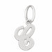 Initial C Charm Pendant 14k Gold White Gold 14k