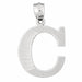 Initial C Charm Pendant 14k Gold (1.5 Grams) White Gold 14k