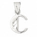 Initial C Charm Pendant 14k Gold White Gold 14k