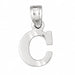 Initial C Charm Pendant 14k Gold White Gold 14k