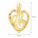 Initial C Heart Charm Pendant 14k Gold Yellow Gold 14k