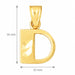 Initial D Charm Pendant 14k Gold Yellow Gold 14k