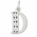 Initial D Charm Pendant 14k Gold White Gold 14k