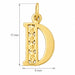 Initial D Charm Pendant 14k Gold Yellow Gold 14k