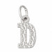 Initial D Charm Pendant 14k Gold White Gold 14k