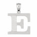 Initial E Charm Pendant 14k Gold (1.5 Grams) White Gold 14k