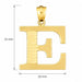 Initial E Charm Pendant 14k Gold (1.5 Grams) Yellow Gold 14k
