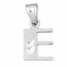 Initial E Charm Pendant 14k Gold White Gold 14k