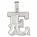 Initial E Charm Pendant 14k Gold (3 Grams) White Gold 14k