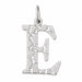 Initial E Charm Pendant 14k Gold White Gold 14k
