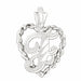 Initial F Heart Charm Pendant 14k Gold White Gold 14k