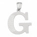 Initial G Charm Pendant 14k Gold (1.5 Grams) White Gold 14k