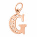 Initial G Charm Pendant 14k Gold Rose Gold 14k
