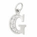 Initial G Charm Pendant 14k Gold White Gold 14k