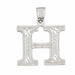 Initial H Charm Pendant 14k Gold White Gold 14k