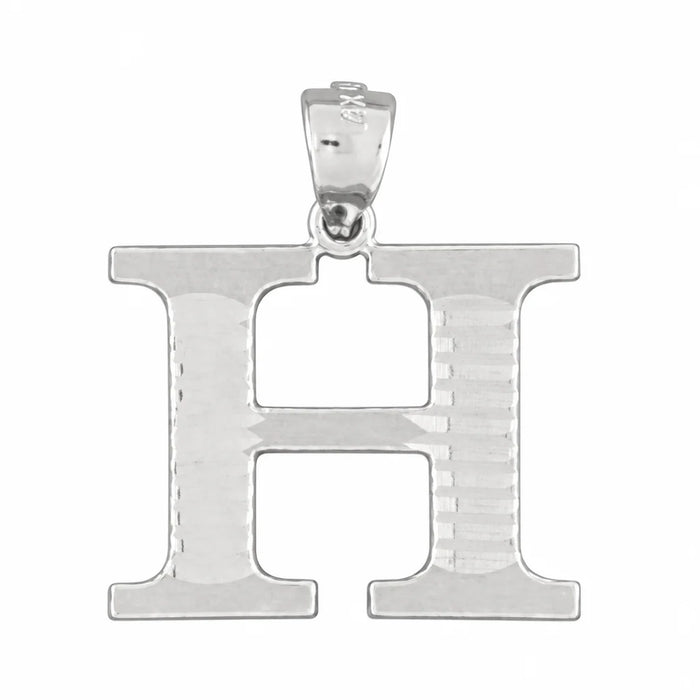Initial H Charm Pendant 14k Gold White Gold 14k