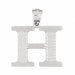 Initial H Charm Pendant 14k Gold White Gold 14k