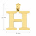 Initial H Charm Pendant 14k Gold Yellow Gold 14k