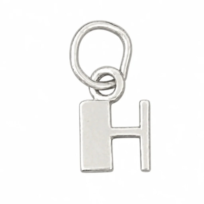 Initial H Charm Pendant 14k Gold White Gold 14k