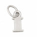 Initial I Charm Pendant 14k Gold White Gold 14k