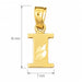 Initial I Charm Pendant 14k Gold Yellow Gold 14k