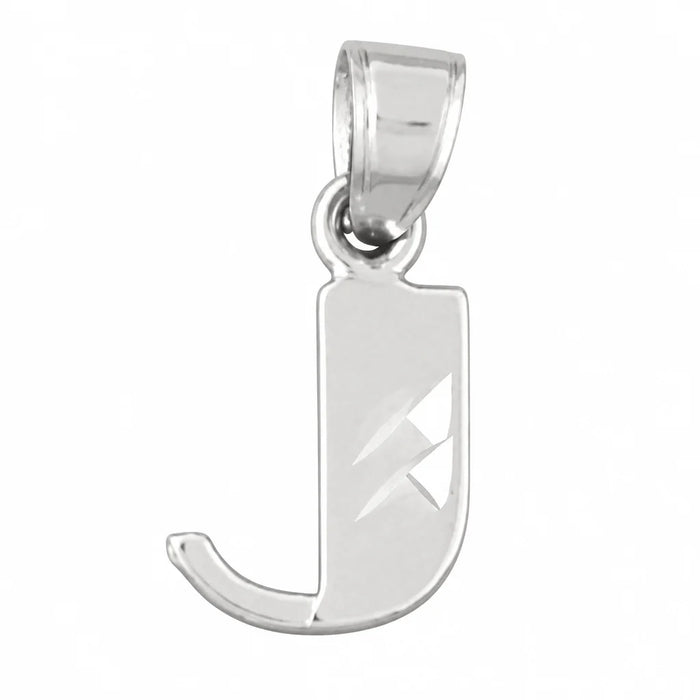 Initial J Charm Pendant 14k Gold White Gold 14k