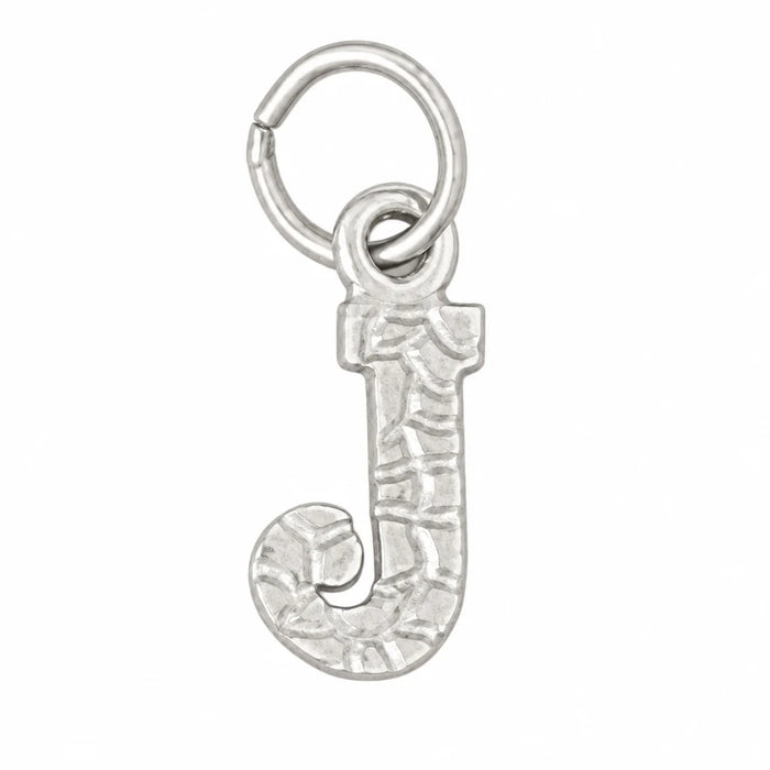 Initial J Charm Pendant 14k Gold White Gold 14k