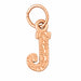 Initial J Charm Pendant 14k Gold Rose Gold 14k