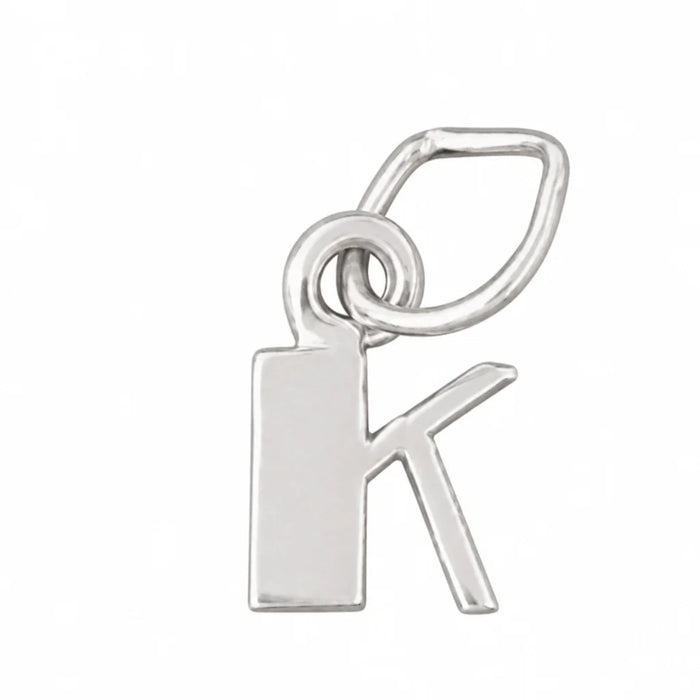 Initial K Charm Pendant 14k Gold White Gold 14k