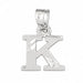 Initial K Charm Pendant 14k Gold White Gold 14k