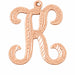 Initial K Classic Charm Pendant 14k Gold Rose Gold 14k