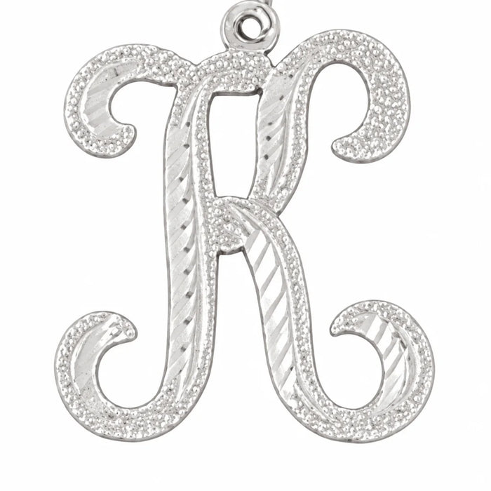 Initial K Classic Charm Pendant 14k Gold White Gold 14k
