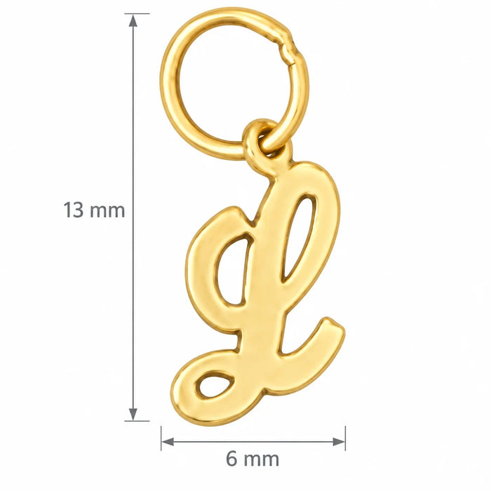 Initial L Charm Pendant 14k Gold Yellow Gold 14k