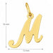 Initial M Charm Pendant 14k Gold (0.7 Grams) Yellow Gold 14k