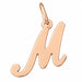Initial M Charm Pendant 14k Gold (0.7 Grams) Rose Gold 14k