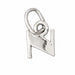 Initial N Charm Pendant 14k Gold White Gold 14k