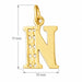 Initial N Charm Pendant 14k Gold Yellow Gold 14k