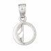 Initial O Charm Pendant 14k Gold White Gold 14k