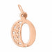 Initial O Charm Pendant 14k Gold Rose Gold 14k