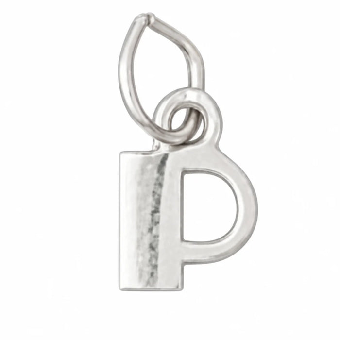 Initial P Charm Pendant 14k Gold White Gold 14k